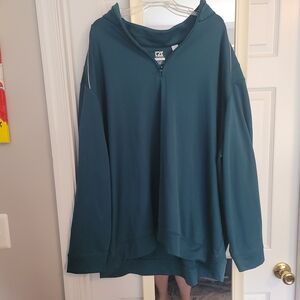Teal Quarter-Zip Pullover